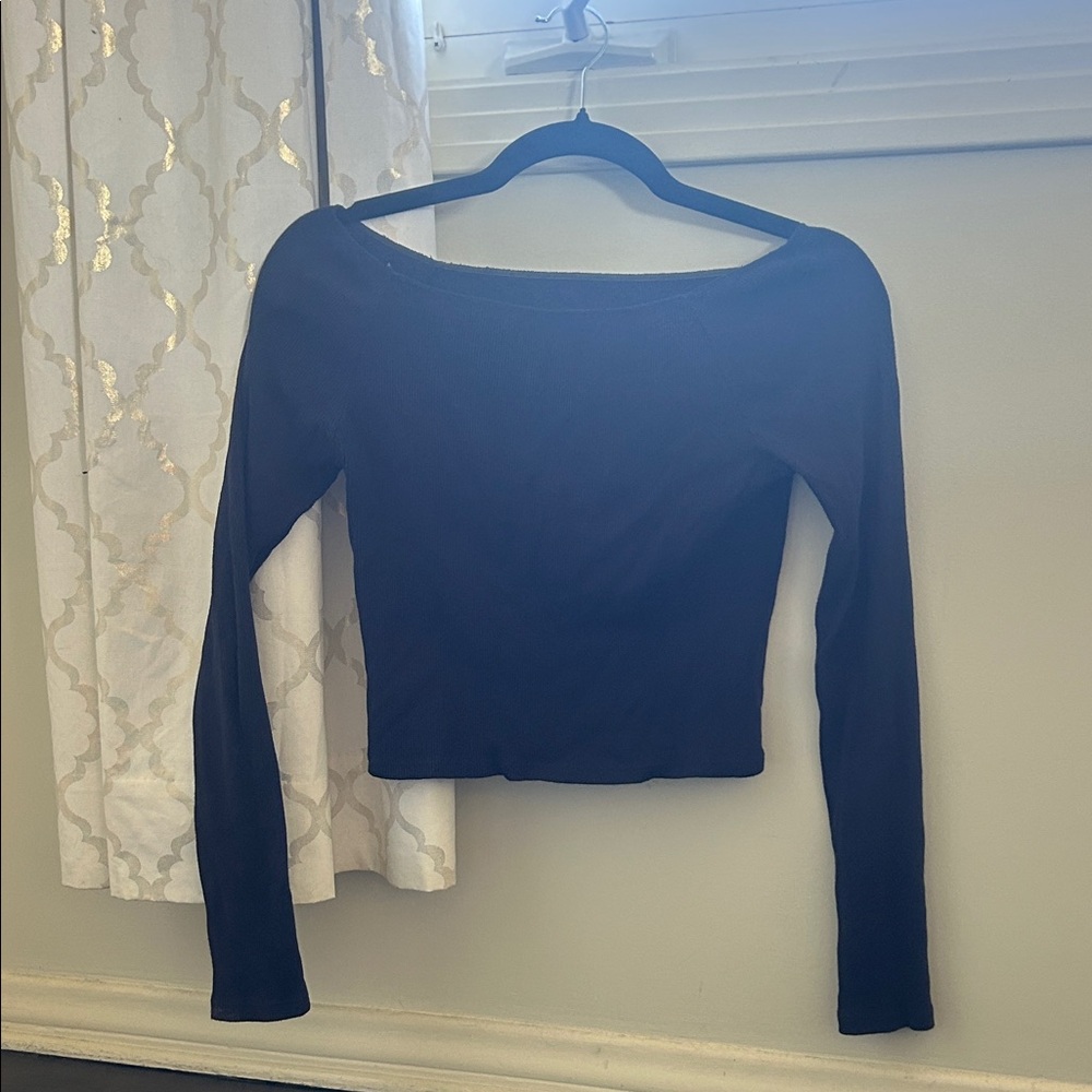 Elegant Black Long Sleeve Women's Top